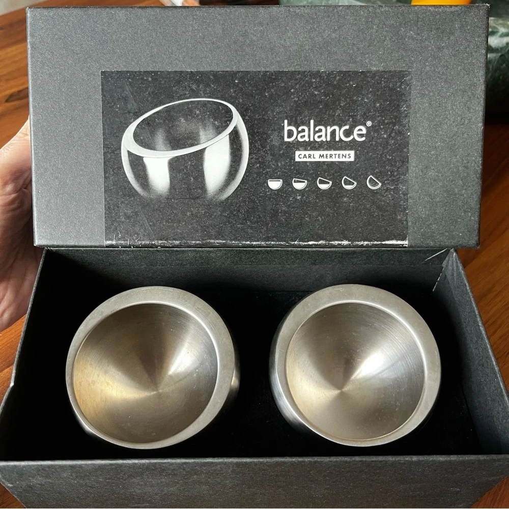 Carl Mertens BALANCE 18/10 Stainless Steel Drinking Cups Decorative Bowls VTG
